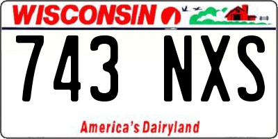 WI license plate 743NXS
