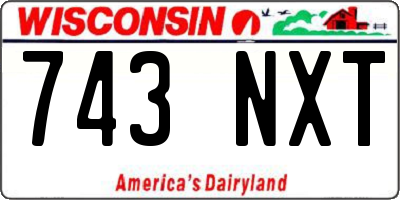 WI license plate 743NXT