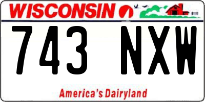 WI license plate 743NXW