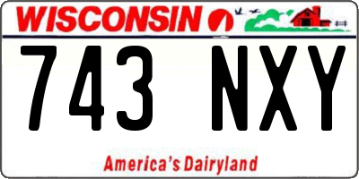 WI license plate 743NXY