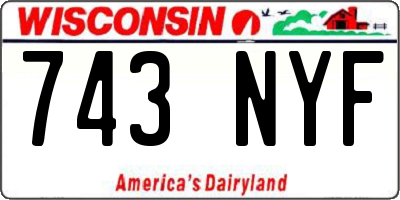 WI license plate 743NYF