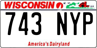 WI license plate 743NYP