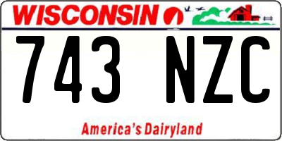 WI license plate 743NZC