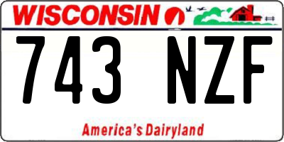 WI license plate 743NZF