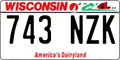 WI license plate 743NZK