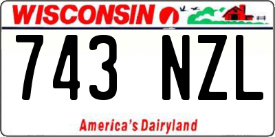 WI license plate 743NZL