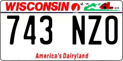 WI license plate 743NZO