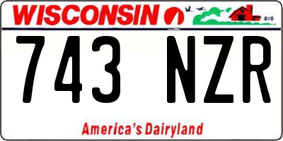 WI license plate 743NZR