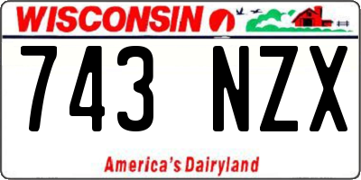 WI license plate 743NZX