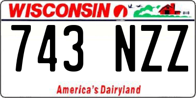 WI license plate 743NZZ