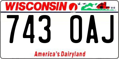 WI license plate 743OAJ