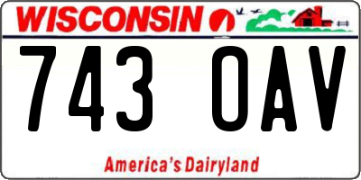 WI license plate 743OAV