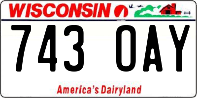 WI license plate 743OAY