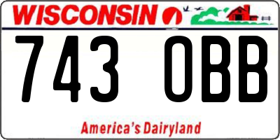 WI license plate 743OBB
