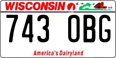 WI license plate 743OBG