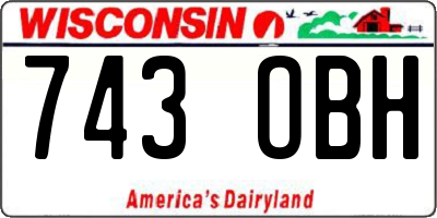 WI license plate 743OBH