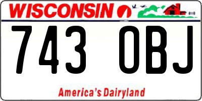 WI license plate 743OBJ