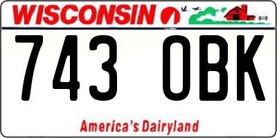 WI license plate 743OBK