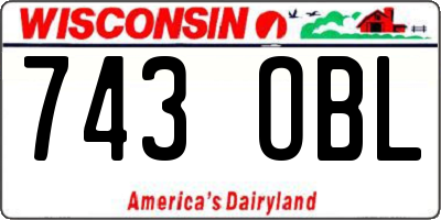 WI license plate 743OBL