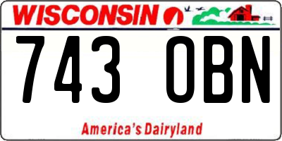 WI license plate 743OBN