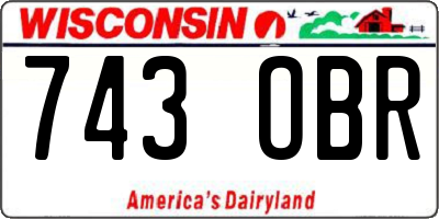 WI license plate 743OBR