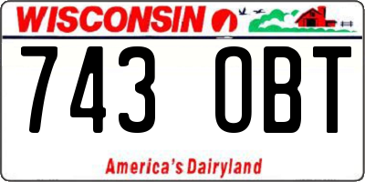 WI license plate 743OBT