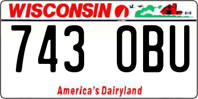 WI license plate 743OBU