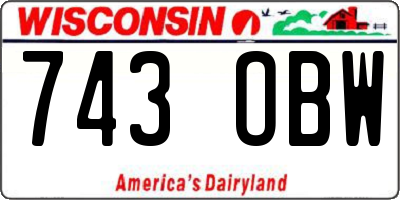 WI license plate 743OBW