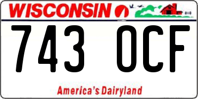 WI license plate 743OCF