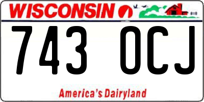 WI license plate 743OCJ