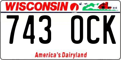 WI license plate 743OCK