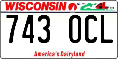 WI license plate 743OCL