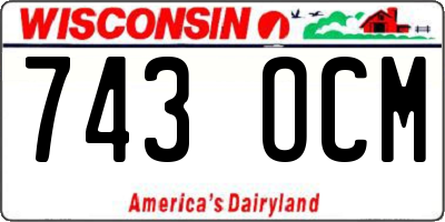 WI license plate 743OCM