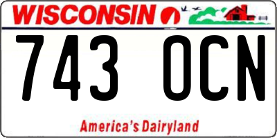 WI license plate 743OCN