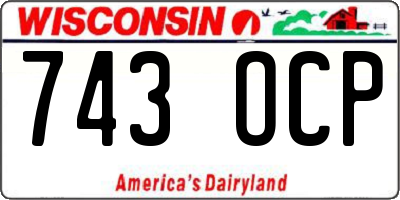 WI license plate 743OCP