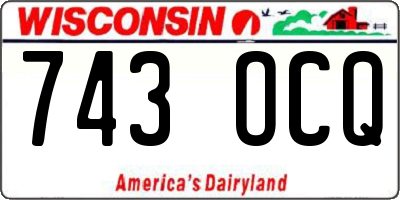 WI license plate 743OCQ