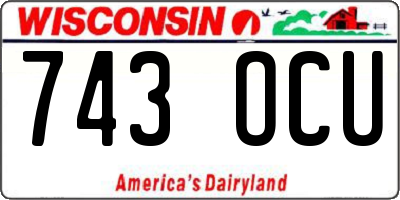 WI license plate 743OCU