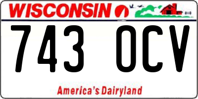 WI license plate 743OCV