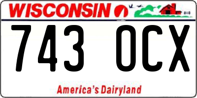 WI license plate 743OCX