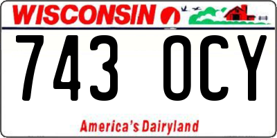 WI license plate 743OCY