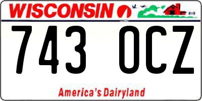 WI license plate 743OCZ