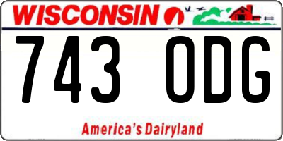 WI license plate 743ODG