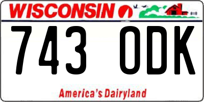 WI license plate 743ODK