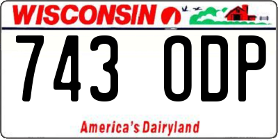 WI license plate 743ODP