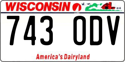 WI license plate 743ODV