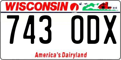 WI license plate 743ODX