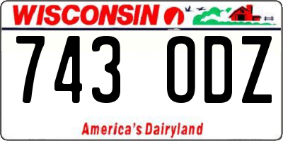 WI license plate 743ODZ