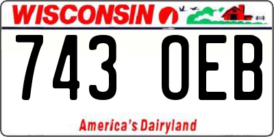WI license plate 743OEB
