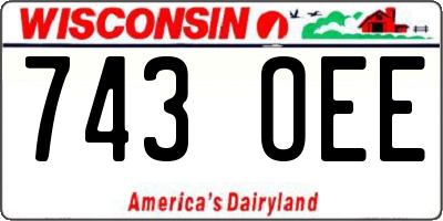 WI license plate 743OEE
