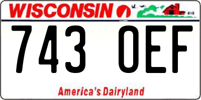 WI license plate 743OEF